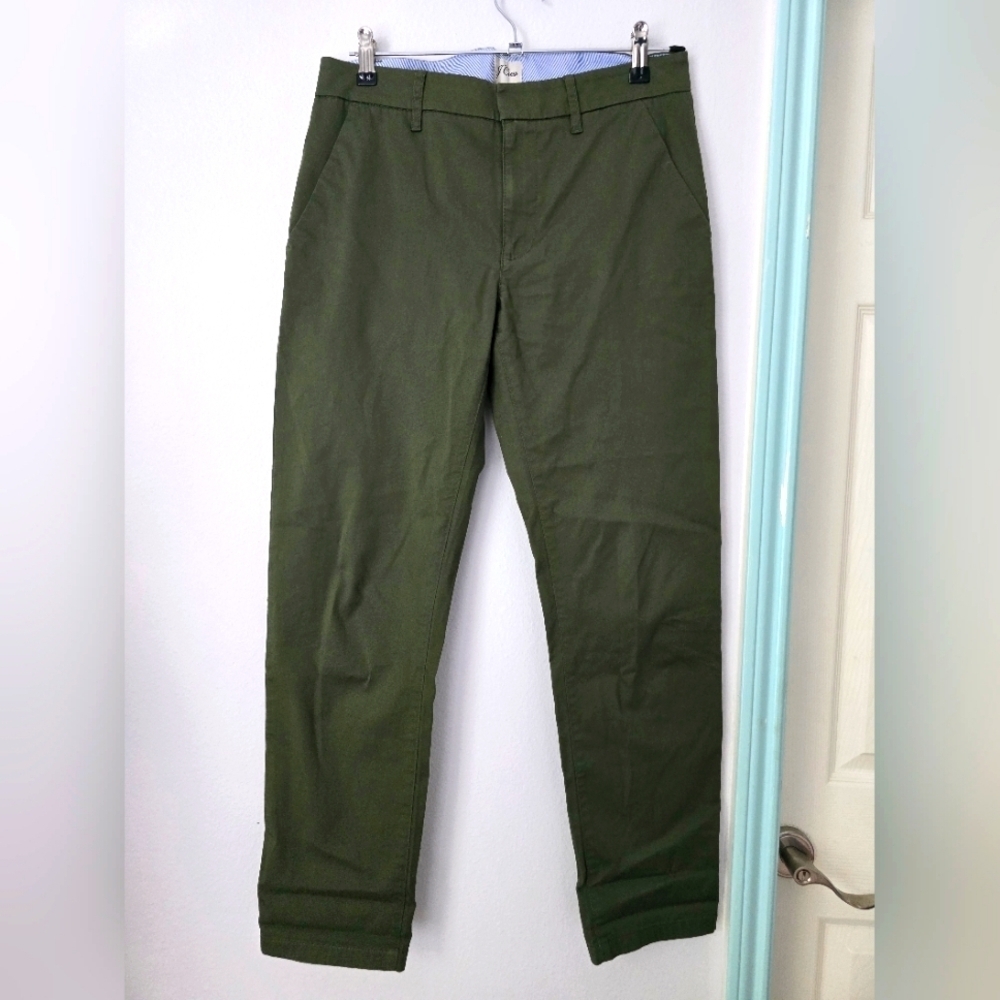 J Crew Green Pants Boyfriend Chino Size 26